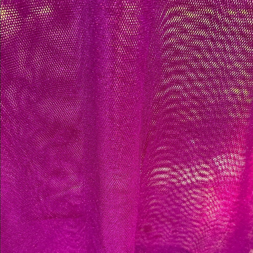 Express Vibrant Pink Sheer Blouse - Picture 4 of 5
